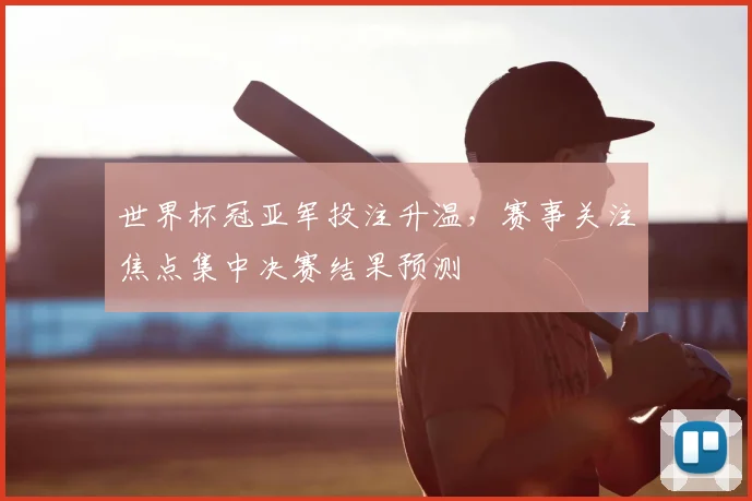 世界杯冠亚军投注升温,赛事关注焦点集中决赛结果预测